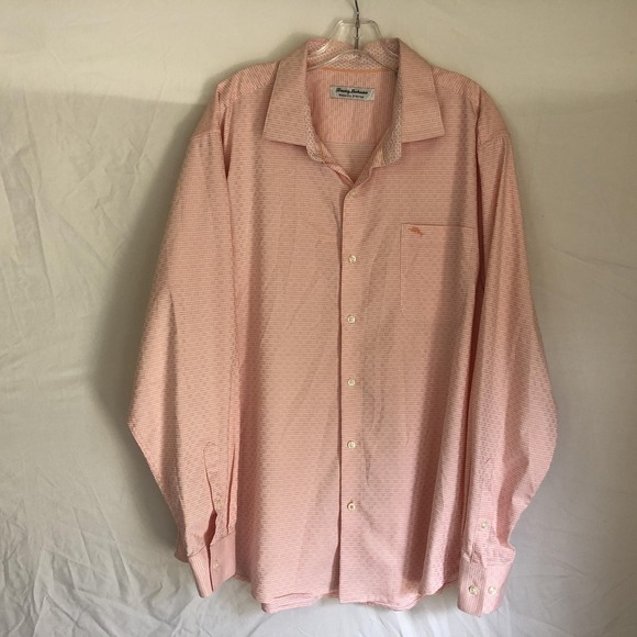 Tommy Bahama Other - Tommy Bahama Mens XL Pink Check Sarasota Stretch Long Sleeve Button Front Shirt